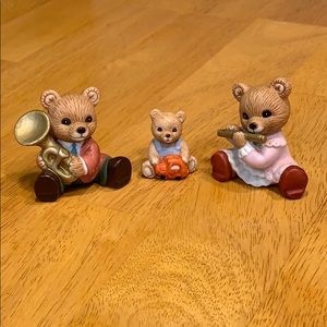 Set of 3 Vintage Small Home Interiors Bears. EUC.